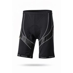 Santic Men's Black Padded Cycling Shorts Power-Dry USA XL Compression 11"